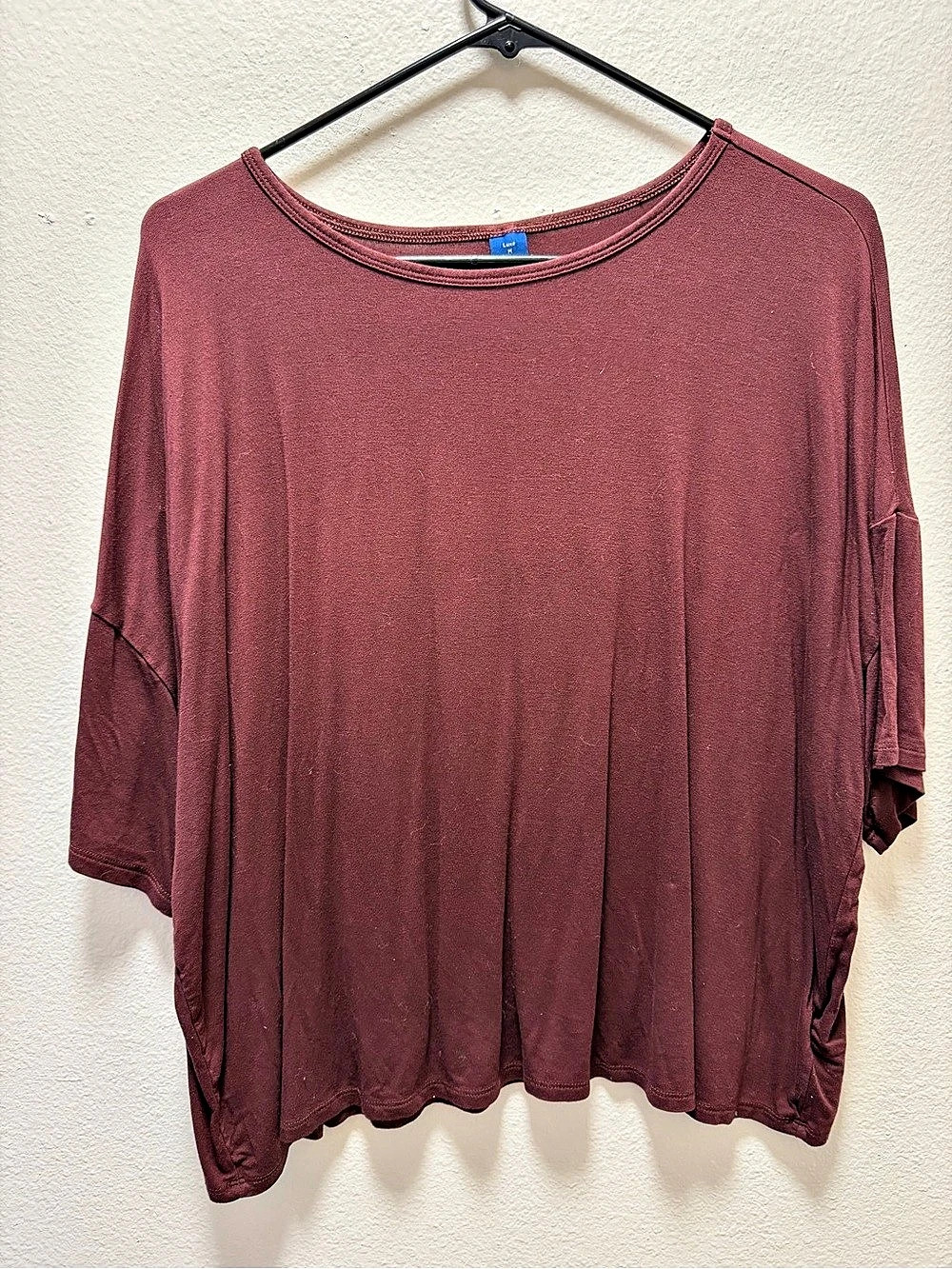 Old Navy Luxe Scoop-Neck T-Shirt Tunic in Burgundy Medium